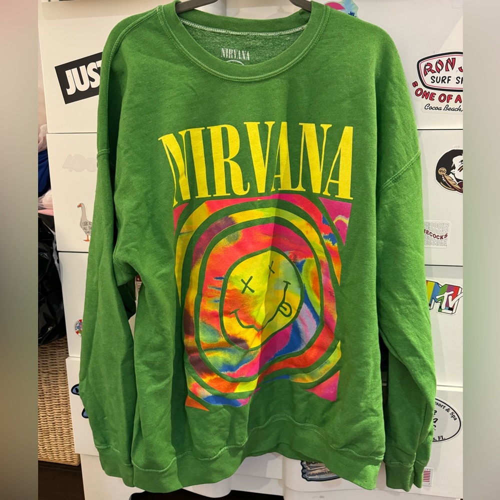 Green nirvana sweatshirt